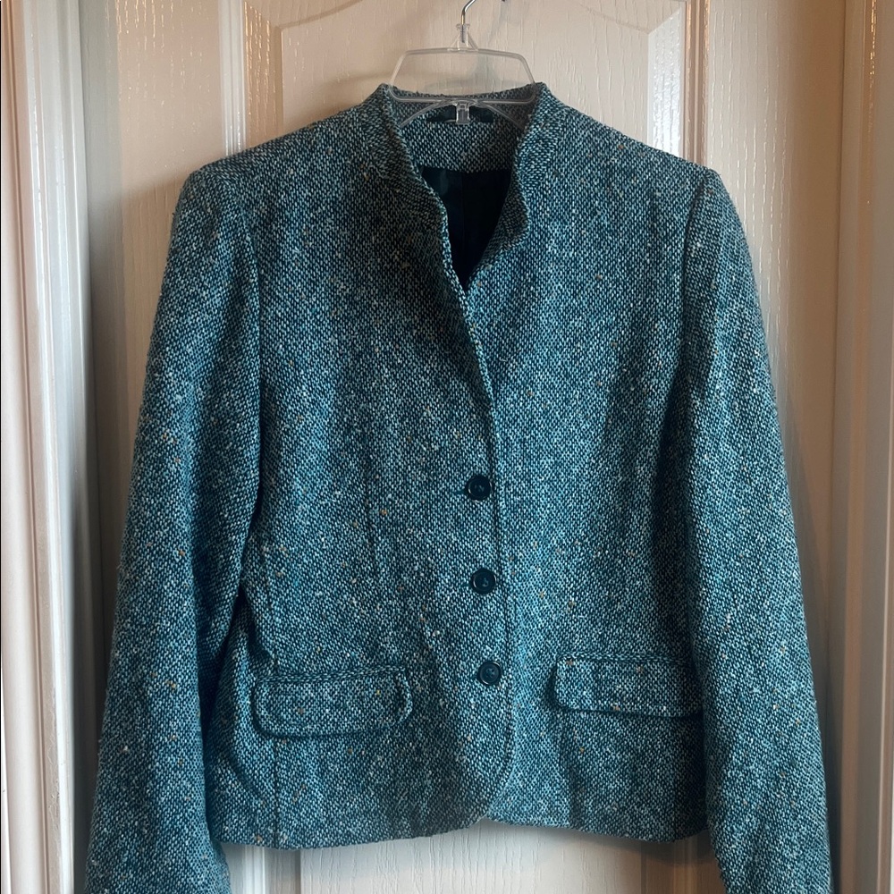 Blue Tweed Blazer - Picture 2 of 6